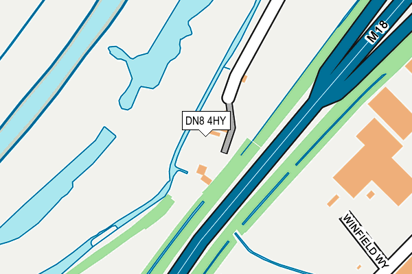DN8 4HY map - OS OpenMap – Local (Ordnance Survey)