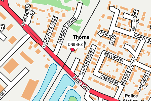 DN8 4HZ map - OS OpenMap – Local (Ordnance Survey)