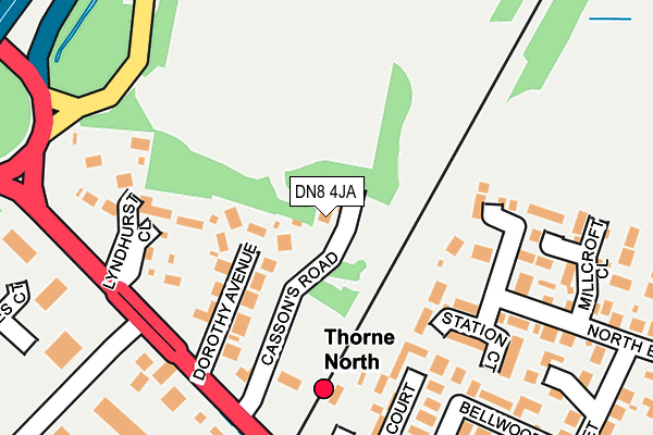 DN8 4JA map - OS OpenMap – Local (Ordnance Survey)