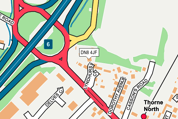 DN8 4JF map - OS OpenMap – Local (Ordnance Survey)