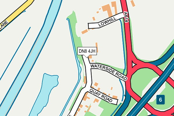 DN8 4JH map - OS OpenMap – Local (Ordnance Survey)