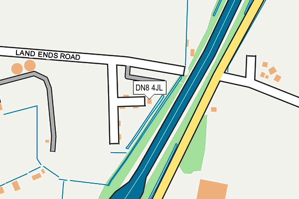 DN8 4JL map - OS OpenMap – Local (Ordnance Survey)
