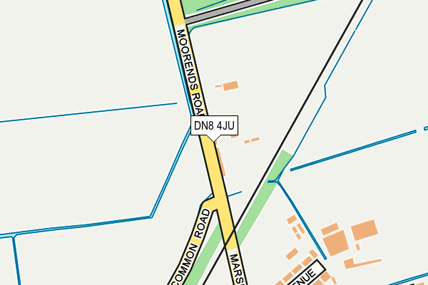 DN8 4JU map - OS OpenMap – Local (Ordnance Survey)