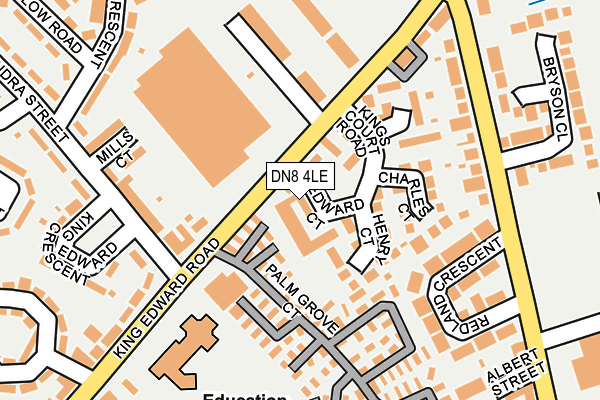 DN8 4LE map - OS OpenMap – Local (Ordnance Survey)