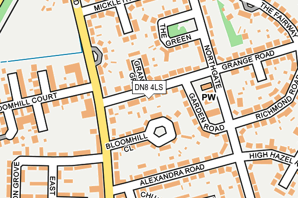 DN8 4LS map - OS OpenMap – Local (Ordnance Survey)