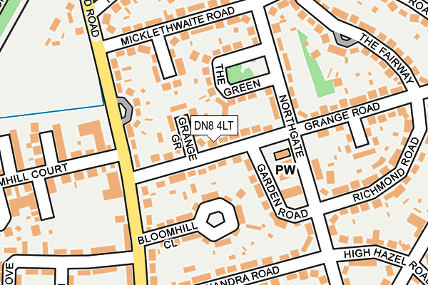 DN8 4LT map - OS OpenMap – Local (Ordnance Survey)