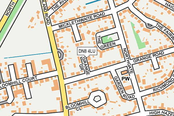 DN8 4LU map - OS OpenMap – Local (Ordnance Survey)