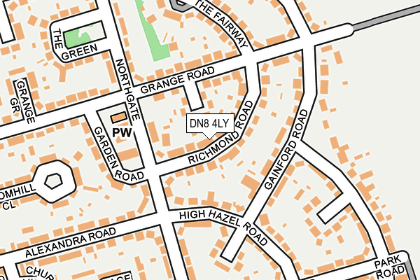 DN8 4LY map - OS OpenMap – Local (Ordnance Survey)