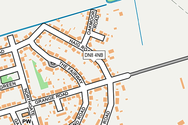 DN8 4NB map - OS OpenMap – Local (Ordnance Survey)