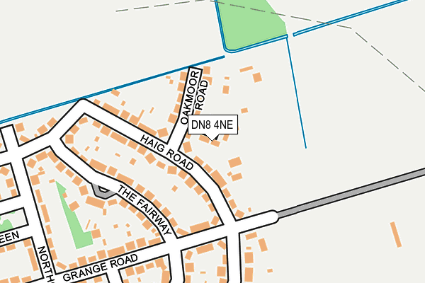 DN8 4NE map - OS OpenMap – Local (Ordnance Survey)