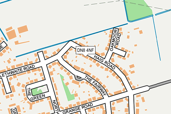 DN8 4NF map - OS OpenMap – Local (Ordnance Survey)