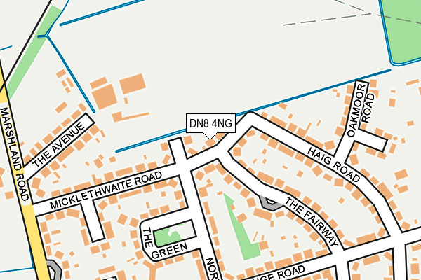 DN8 4NG map - OS OpenMap – Local (Ordnance Survey)