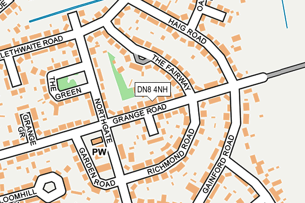 DN8 4NH map - OS OpenMap – Local (Ordnance Survey)