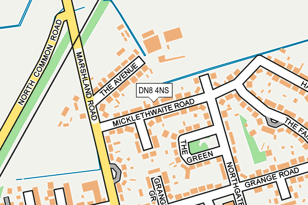 DN8 4NS map - OS OpenMap – Local (Ordnance Survey)