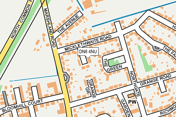 DN8 4NU map - OS OpenMap – Local (Ordnance Survey)