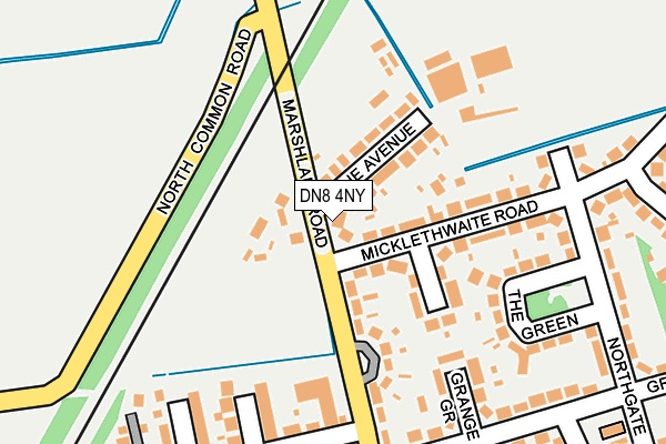 DN8 4NY map - OS OpenMap – Local (Ordnance Survey)