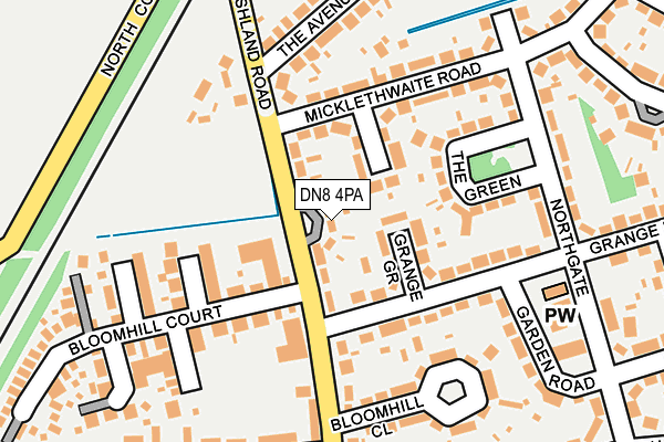 DN8 4PA map - OS OpenMap – Local (Ordnance Survey)