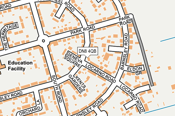 DN8 4QB map - OS OpenMap – Local (Ordnance Survey)