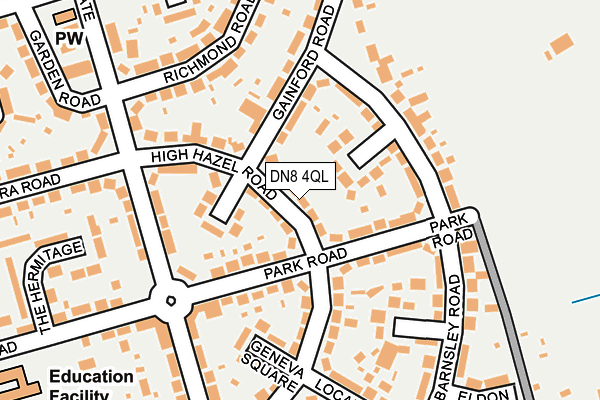 DN8 4QL map - OS OpenMap – Local (Ordnance Survey)