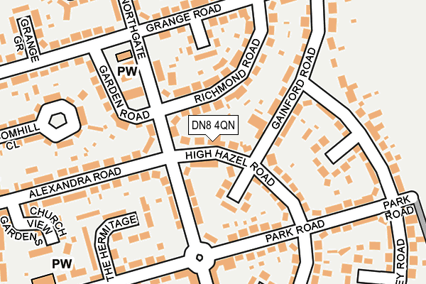 DN8 4QN map - OS OpenMap – Local (Ordnance Survey)