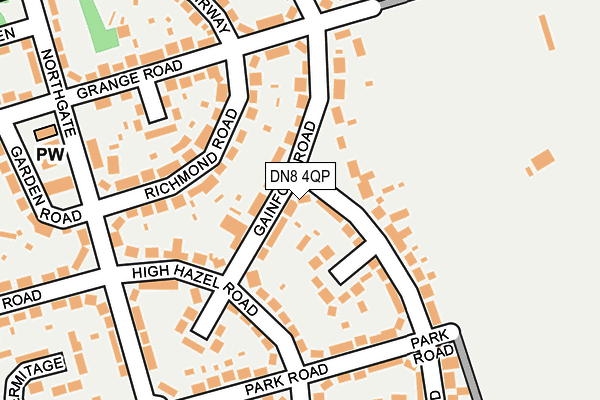 DN8 4QP map - OS OpenMap – Local (Ordnance Survey)