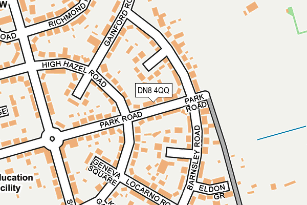 DN8 4QQ map - OS OpenMap – Local (Ordnance Survey)