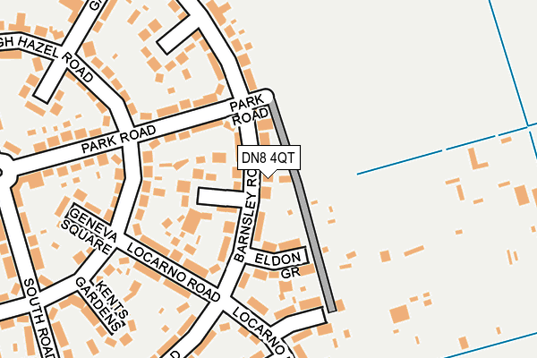 DN8 4QT map - OS OpenMap – Local (Ordnance Survey)
