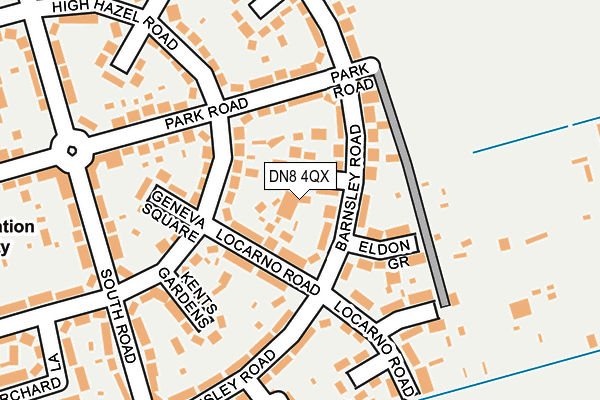 DN8 4QX map - OS OpenMap – Local (Ordnance Survey)