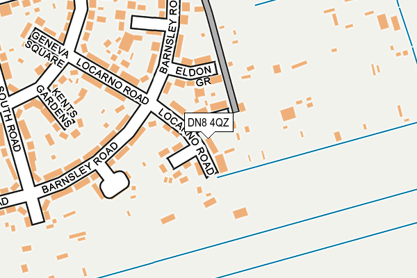 DN8 4QZ map - OS OpenMap – Local (Ordnance Survey)