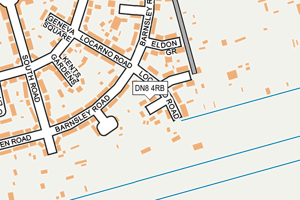 DN8 4RB map - OS OpenMap – Local (Ordnance Survey)