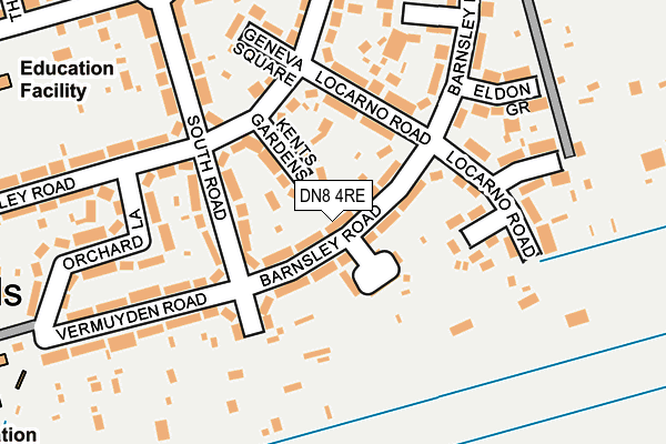 DN8 4RE map - OS OpenMap – Local (Ordnance Survey)