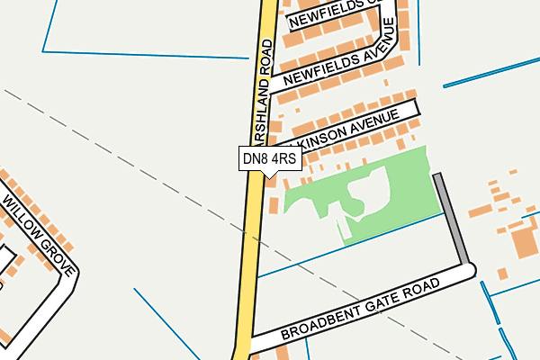 DN8 4RS map - OS OpenMap – Local (Ordnance Survey)