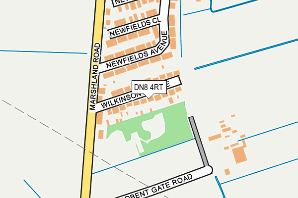 DN8 4RT map - OS OpenMap – Local (Ordnance Survey)