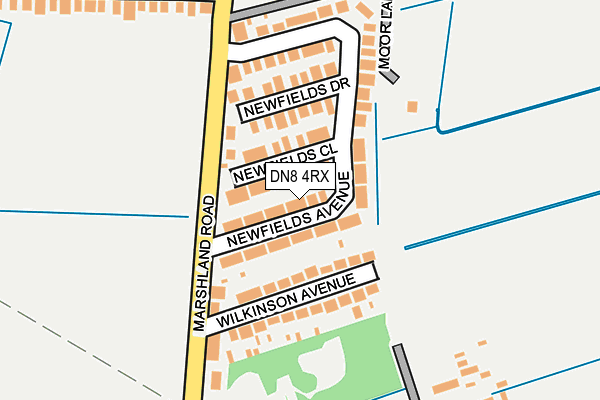 DN8 4RX map - OS OpenMap – Local (Ordnance Survey)