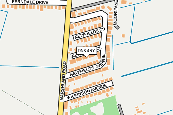 DN8 4RY map - OS OpenMap – Local (Ordnance Survey)