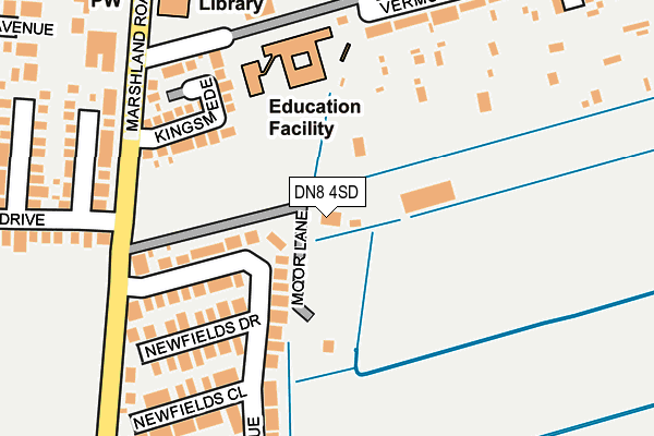 DN8 4SD map - OS OpenMap – Local (Ordnance Survey)