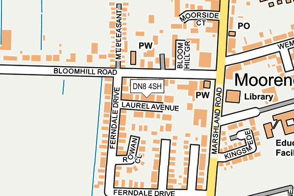 DN8 4SH map - OS OpenMap – Local (Ordnance Survey)