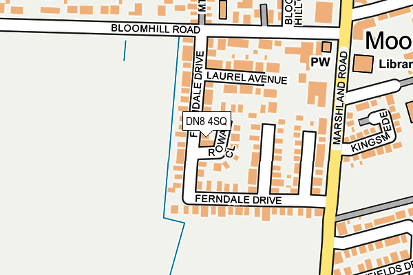 DN8 4SQ map - OS OpenMap – Local (Ordnance Survey)