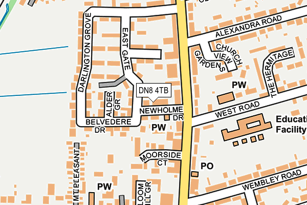 DN8 4TB map - OS OpenMap – Local (Ordnance Survey)