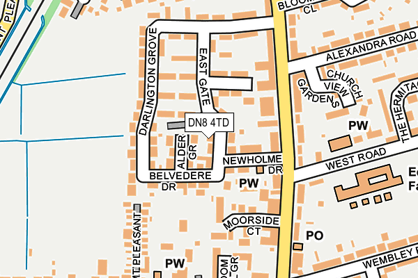 DN8 4TD map - OS OpenMap – Local (Ordnance Survey)