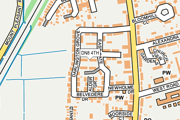 DN8 4TH map - OS OpenMap – Local (Ordnance Survey)