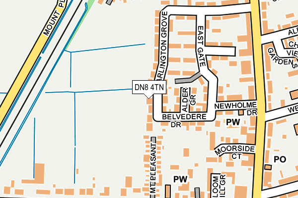 DN8 4TN map - OS OpenMap – Local (Ordnance Survey)