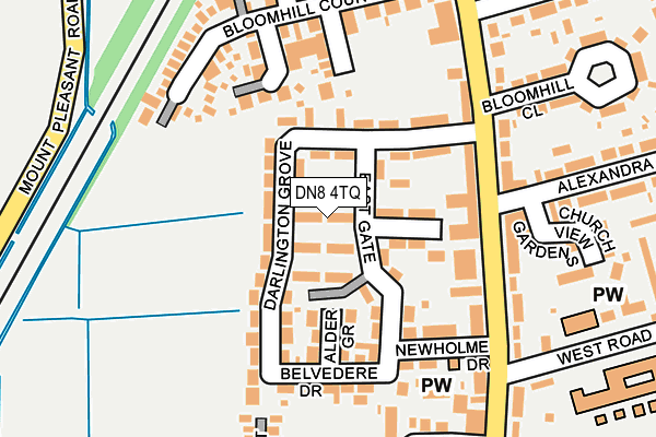 DN8 4TQ map - OS OpenMap – Local (Ordnance Survey)