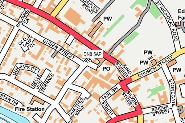 DN8 5AP map - OS OpenMap – Local (Ordnance Survey)