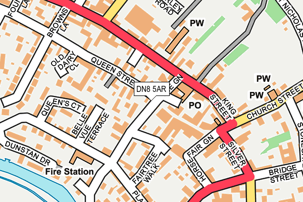 DN8 5AR map - OS OpenMap – Local (Ordnance Survey)