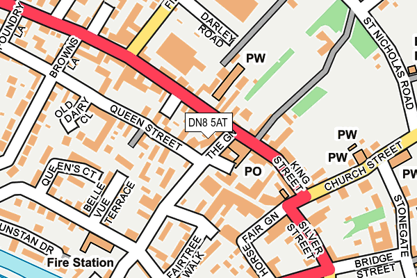 DN8 5AT map - OS OpenMap – Local (Ordnance Survey)