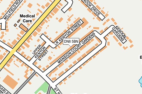 DN8 5BN map - OS OpenMap – Local (Ordnance Survey)