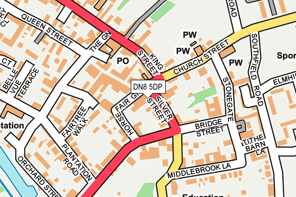 DN8 5DP map - OS OpenMap – Local (Ordnance Survey)