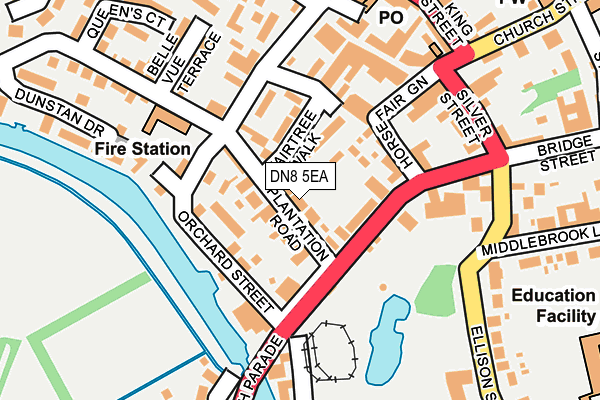 DN8 5EA map - OS OpenMap – Local (Ordnance Survey)