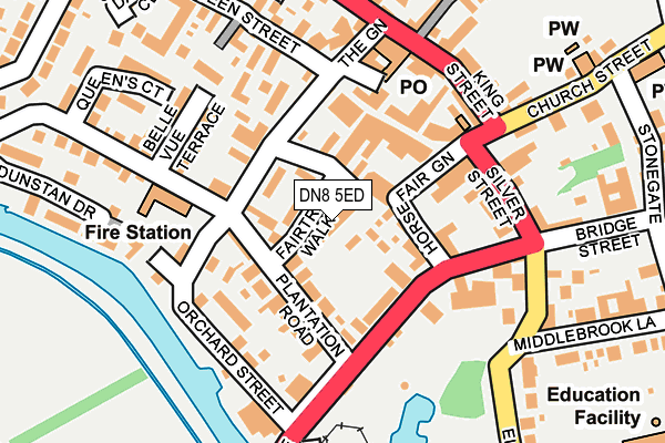 DN8 5ED map - OS OpenMap – Local (Ordnance Survey)